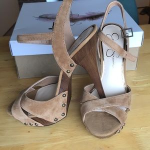 Jessica Simpson leather Faraday Platform Sandal